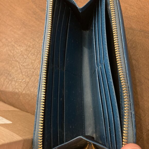 BURBERRY PEACOCK BLUE WALLET - Picture 4 of 9